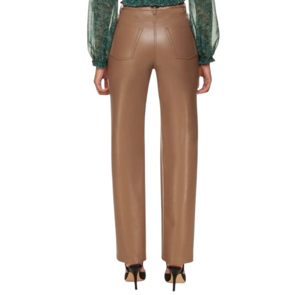 Aritzia Wilfred Melina Brown Vegan Leather Pants - Picture 8 of 10